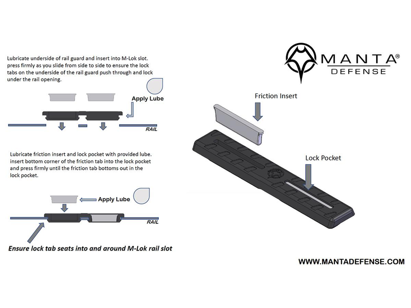 MANTA 3" M-Lok Soft Rail Cover - Black