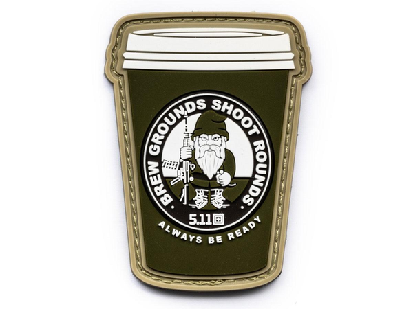 5.11 Tactical "Brewed Grounds to Go" PVC Morale Patch