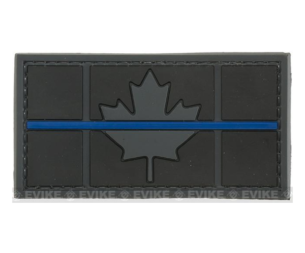 Matrix Canadian "Thin Blue Line" PVC Morale Patch - Subdued