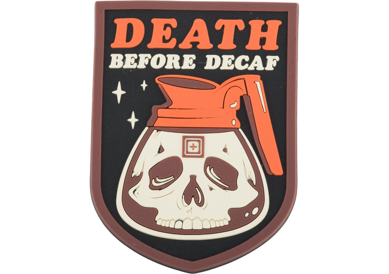 5.11 Tactical "Death Before Decaf" PVC Morale Patch