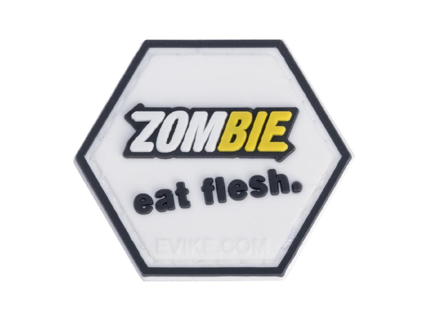 ZOMBIES EAT FLESH - Pop Culture Series 5 - Patch de moral hexagonal en PVC