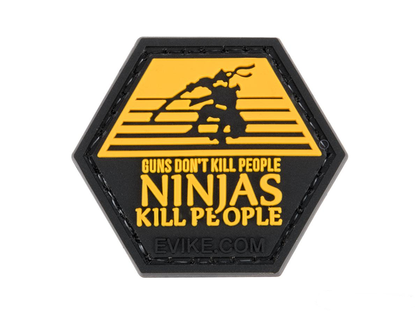 Guns Don't Kill People Ninjas Do - Pop Culture Series 5 - Hex PVC Morale Patch