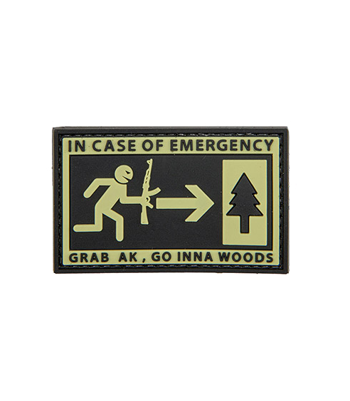 En cas d'urgence, prenez AK, Go Inna Woods Patch PVC