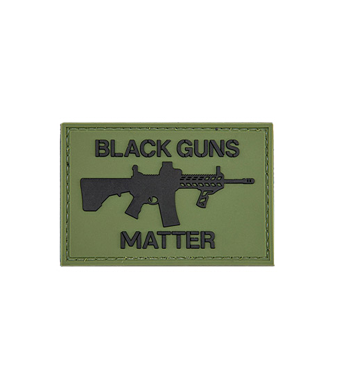 Black Guns Matter PVC Patch - OD