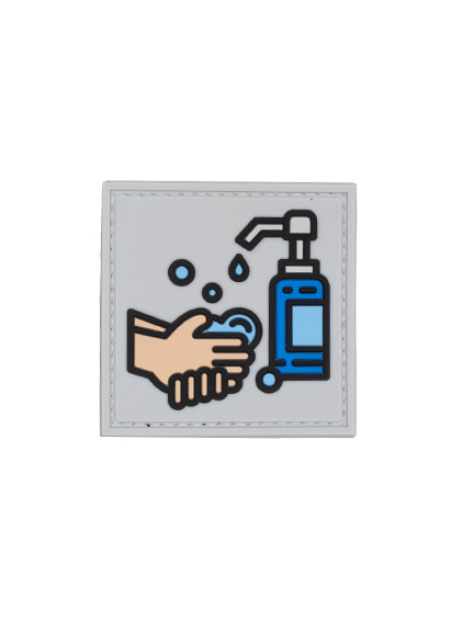 Patch PVC Lavez-vous les mains - Gris