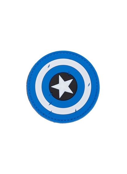 Patch PVC Bouclier Usé Captain America Battle - Bleu