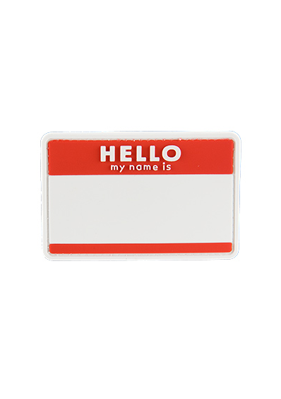 G-Force Hello My Name Is... PVC Patch - Red