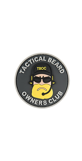 G-Force Tactical Beard Owners PVC Patch - Noir/Jaune