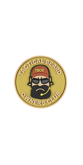 G-Force Tactical Beard Owners PVC Patch - Yellow