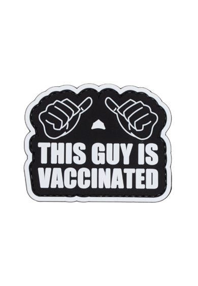 G-Force "Ce type est vacciné" Patch PVC Thumbs Up - Blanc