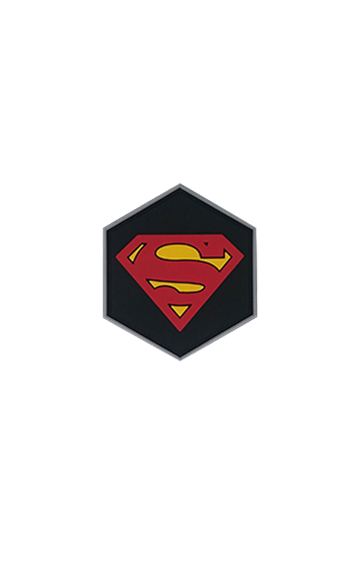 Patch PVC avec logo Hexagone Super Man