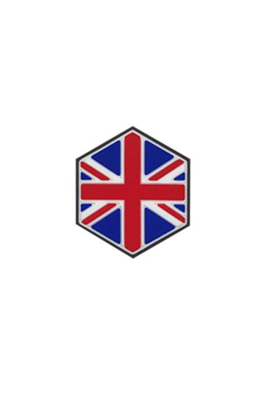 Hexagon United Kingdom Flag PVC Patch