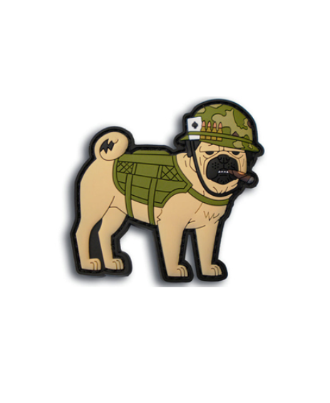 Patch Fiend Tactical Dog Series Patch moral en PVC - "NAM Pug" TactiPug