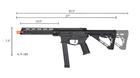 Carabine Airsoft à rail long PW9 Mod 1 sous licence R&D Precision de Zion Arms - Noir