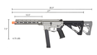 Carabine Airsoft à rail long PW9 Mod 1 sous licence R&D Precision de Zion Arms - Gris