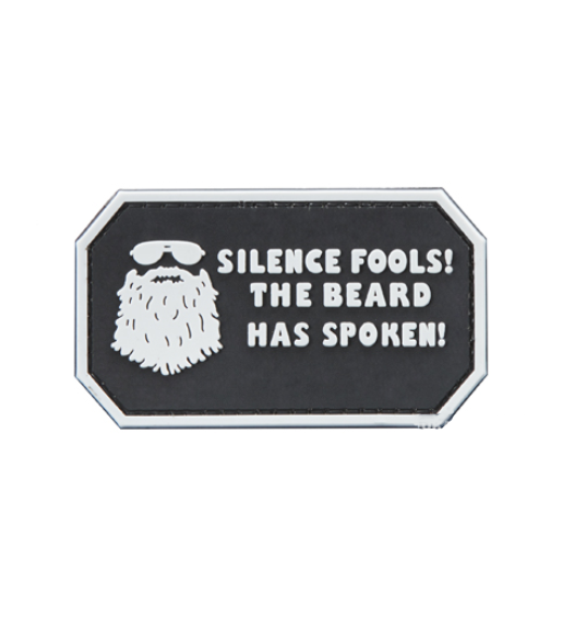 "Silence Fools! La barbe a parlé" Patch moral en PVC