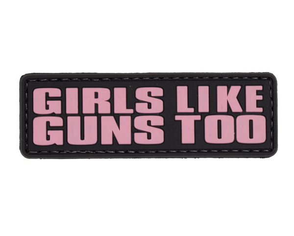 Patch PVC "Les filles aiment aussi les armes"