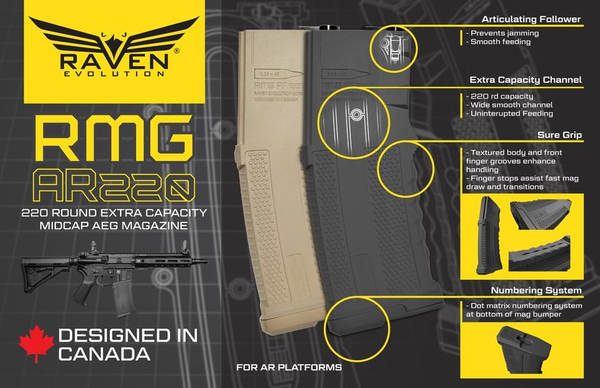 Raven Evolution RMG AR220 M4 Magazines