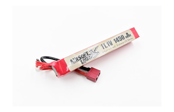 Airsoft Logic 11.1v 1450mah High Discharge Lipo - Mini Stick - Deans Connector
