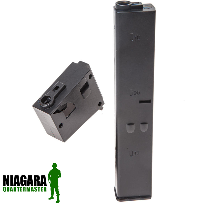Ares airsoft 9mm magazine with adapter for airsoft aeg M4's. 