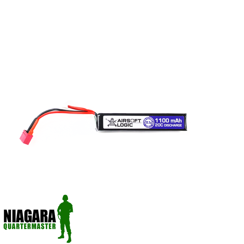 Batterie Lipo Airsoft Logic 11,1 V 1100 mAh - Mini Stick - Deans
