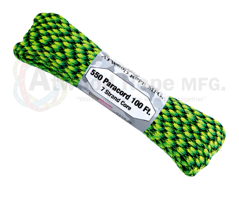 Atwood Rope 100ft 550 Paracord - Gecko - Niagara Quartermaster