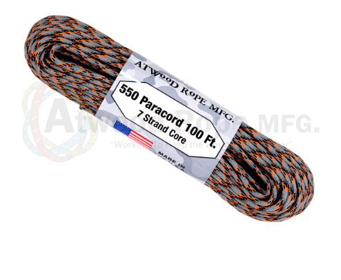 Atwood Rope 100ft 550 Paracord - Die Cast - Niagara Quartermaster