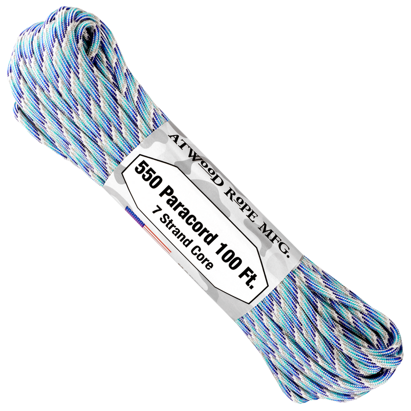 Atwood Rope 100ft 550 Paracord - Cool Breeze