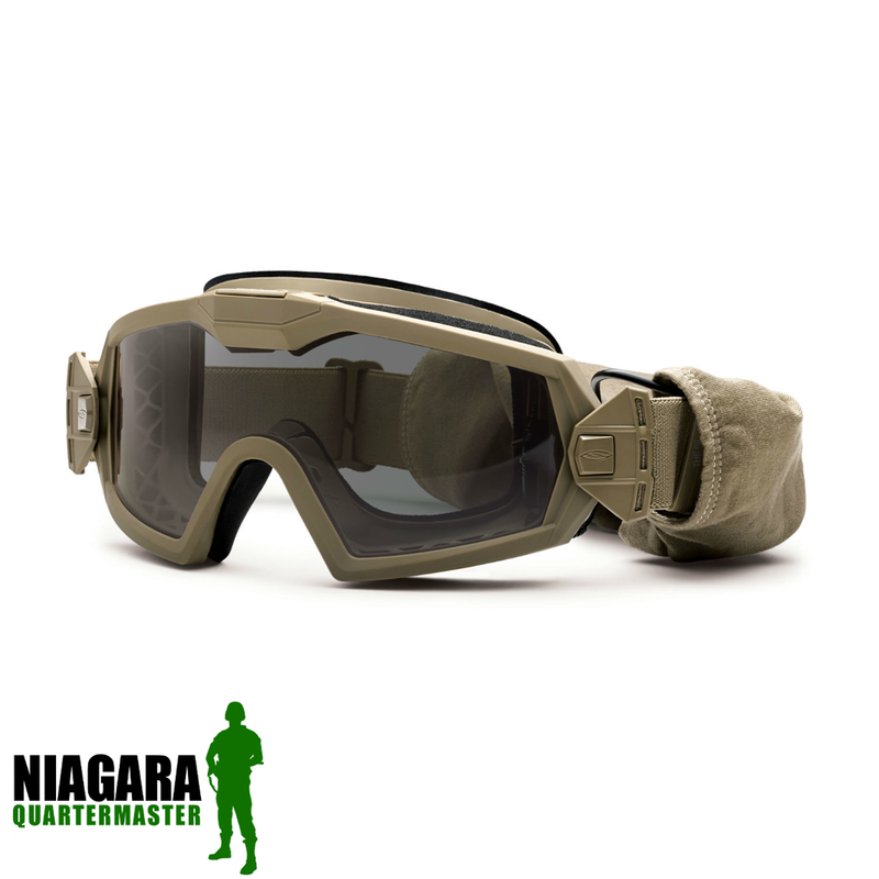 Smith Optics Elite - Outside The Wire (OTW) Turbo Fan Goggles Field Kit (Tan Frame / Clear & Grey Lens) - Niagara Quartermaster