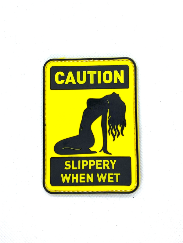 Custom Patch Canada CAUTION - SLIPPERY WHEN WET Patch