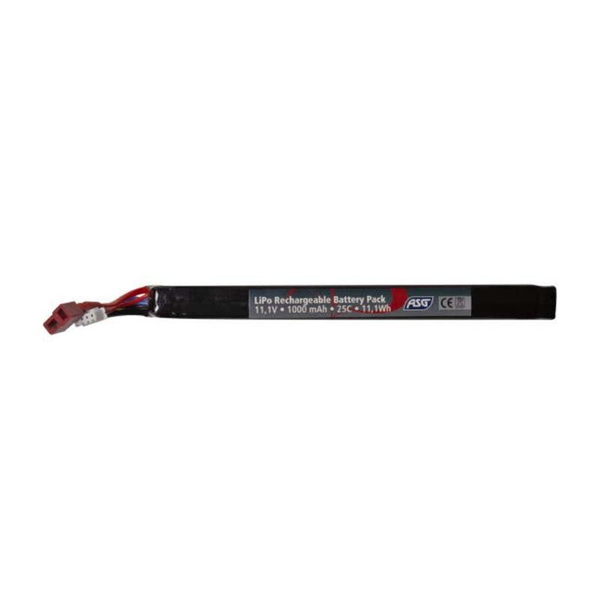 ASG 11.1v 1000mAh 25C Stick LiPo Battery - Deans Connector