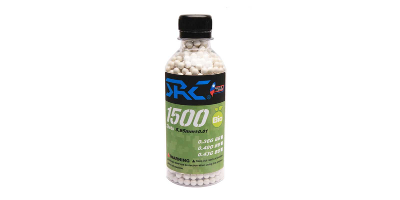 SRC Biodegradable Airsoft BB 0.40g 1500R Bottle