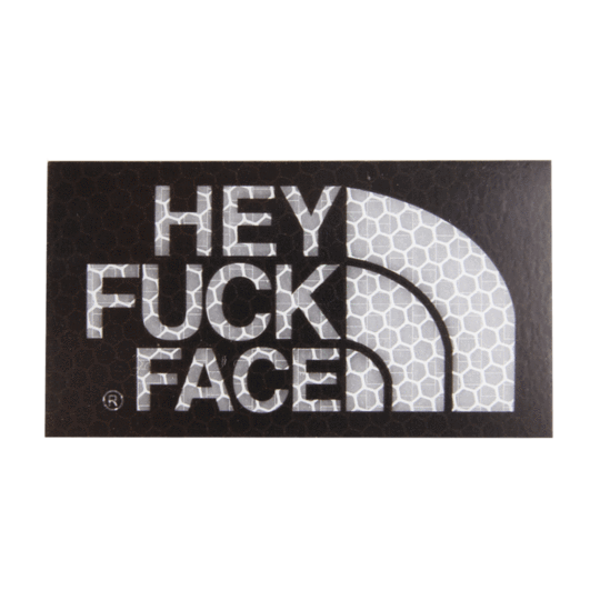 Panneau de brassage : HEY FUCK FACE - HI VIS - Patch NOIR