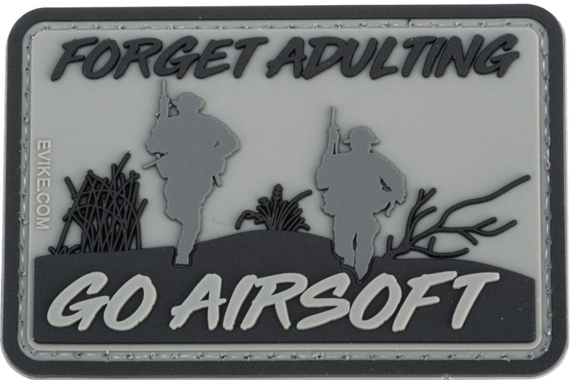 Evike.com "Forget Adulting Go Airsoft" PVC Morale Patch
