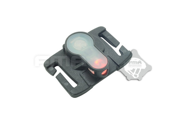 LED stroboscopique horizontale IFF FMA S-Lite pour MOLLE - Boucle noire/stroboscope rouge