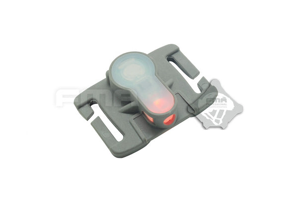 FMA S-Lite Horizontal IFF Strobe LED for MOLLE - OD Buckle/Red Strobe