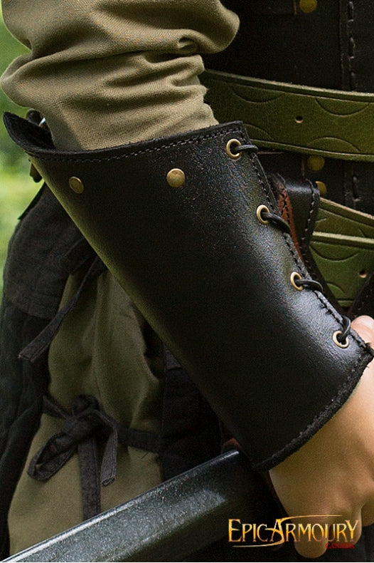 Epic Armoury RFB Leather Bracers - Black